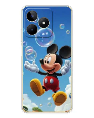 Чехол для Realme Note 60 с картинкой «Mickey и мыльные пузыри»