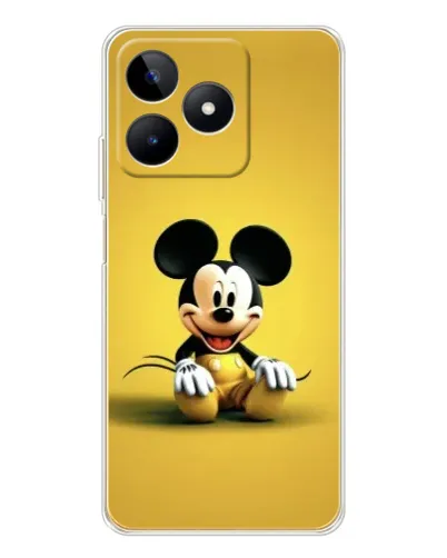 Чехол для Realme Note 60 с картинкой «Микки на желтом»