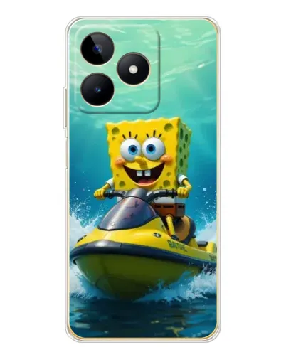 Чехол для Realme Note 60 с картинкой «Спанч Боб на гидроцикле» Чехол для Realme Note 60 с картинкой «Спанч Боб на гидроцикле»