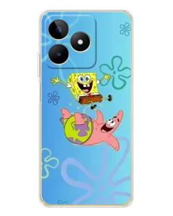 Чехол для Realme Note 60 с картинкой «Спанч Боб и Патрик»