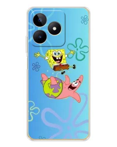 Чехол для Realme Note 60 с картинкой «Спанч Боб и Патрик» Чехол для Realme Note 60 с картинкой «Спанч Боб и Патрик»
