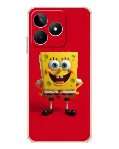 Чехол для Realme Note 60 с картинкой «Спанч Боб на красном» Чехол для Realme Note 60 с картинкой «Спанч Боб на красном»