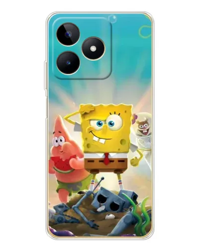 Чехол для Realme Note 60 с картинкой «Спанч Боб победитель» Чехол для Realme Note 60 с картинкой «Спанч Боб победитель»