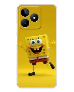 Чехол для Realme Note 60 с картинкой «Позитивный Губка Боб»
