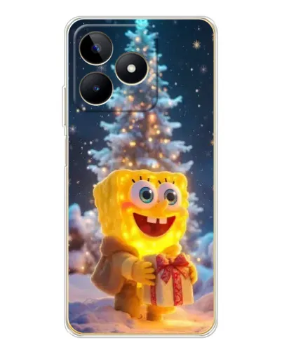 Чехол для Realme Note 60 с картинкой «Рождественский Спанч Боб» Чехол для Realme Note 60 с картинкой «Рождественский Спанч Боб»