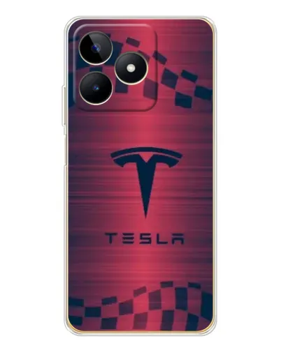 Чохол для Realme Note 60 з картинкою «Тесла червоний карбон» Чохол для Realme Note 60 з картинкою «Тесла червоний карбон»