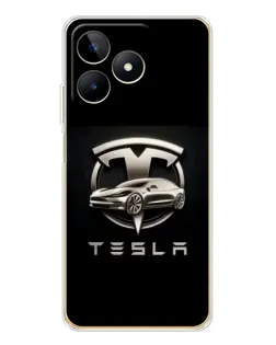 Чохол для Realme Note 60 з картинкою «Tesla — срібне авто» Чохол для Realme Note 60 з картинкою «Tesla — срібне авто»