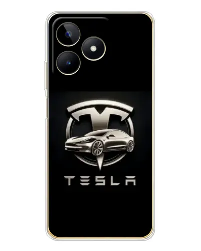 Чохол для Realme Note 60 з картинкою «Tesla — срібне авто» Чохол для Realme Note 60 з картинкою «Tesla — срібне авто»