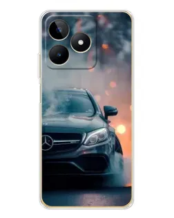 Чехол для Realme Note 60 с картинкой «Mercedes — ночной город»