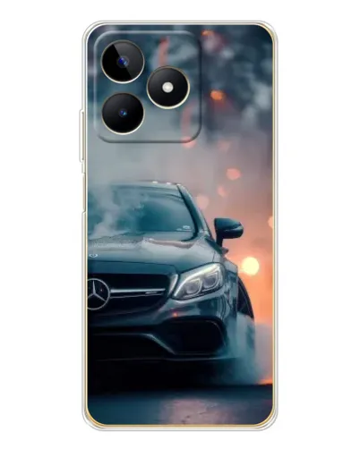 Чехол для Realme Note 60 с картинкой «Mercedes — ночной город» Чехол для Realme Note 60 с картинкой «Mercedes — ночной город»