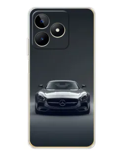 Чехол для Realme Note 60 с картинкой «Mercedes на черном»