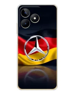 Чехол для Realme Note 60 с картинкой «Mercedes — флаг Германии»