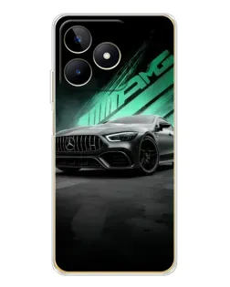 Чехол для Realme Note 60 с картинкой «Темный Mercedes AMG»