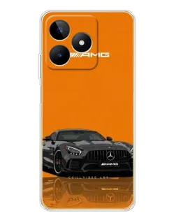 Чехол для Realme Note 60 с картинкой «Оранжевый Mercedes AMG»