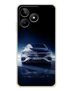 Чехол для Realme Note 60 с картинкой «Ночной Mercedes EQ»