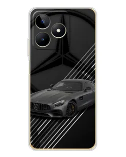 Чехол для Realme Note 60 с картинкой «Mercedes AMG — графика»