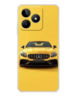 Чехол для Realme Note 60 с картинкой «Желтый Mercedes GT»
