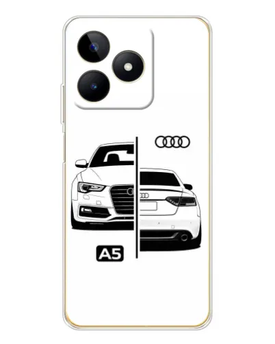 Чохол для Realme Note 60 з картинкою «Audi — контрастний дизайн»