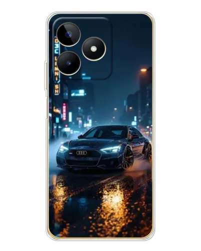 Чохол для Realme Note 60 з картинкою «Нічне місто та Audi»
