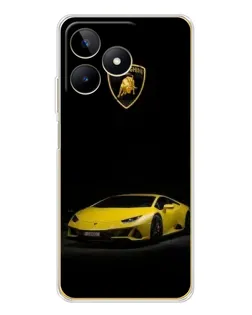 Чохол для Realme Note 60 з картинкою «Lamborghini жовтий акцент»