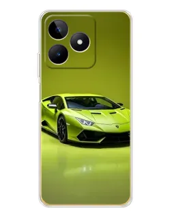 Чохол для Realme Note 60 з картинкою «Салатовий Lamborghini Huracan»