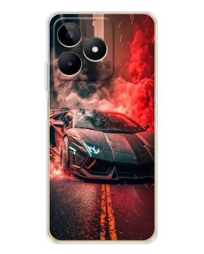 Чохол для Realme Note 60 з картинкою «Lamborghini червоний дим» Чохол для Realme Note 60 з картинкою «Lamborghini червоний дим»
