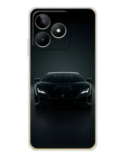 Чохол для Realme Note 60 з картинкою «Чорний Lamborghini Aventador»