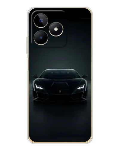 Чохол для Realme Note 60 з картинкою «Чорний Lamborghini Aventador»
