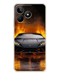 Чохол для Realme Note 60 з картинкою «Lamborghini у вогні»