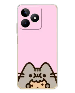 Чехол для Realme Note 60 с картинкой «Pusheen и печенье» Чехол для Realme Note 60 с картинкой «Pusheen и печенье»