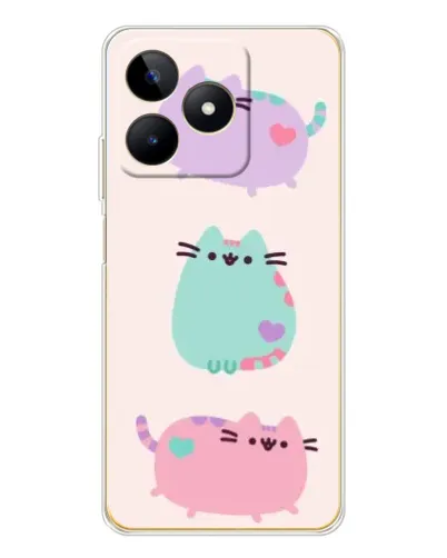 Чехол для Realme Note 60 с картинкой «Pusheen трио» Чехол для Realme Note 60 с картинкой «Pusheen трио»