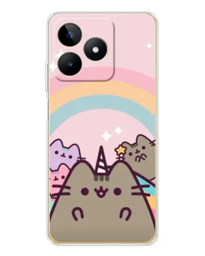 Чехол для Realme Note 60 с картинкой «Единорог Pusheen» Чехол для Realme Note 60 с картинкой «Единорог Pusheen»