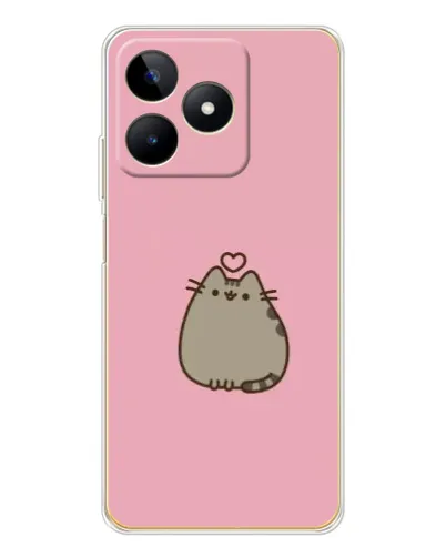Чехол для Realme Note 60 с картинкой «Pusheen сердце» Чехол для Realme Note 60 с картинкой «Pusheen сердце»