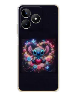 Чохол для Realme Note 60 з картинкою «Stitch у квітах»