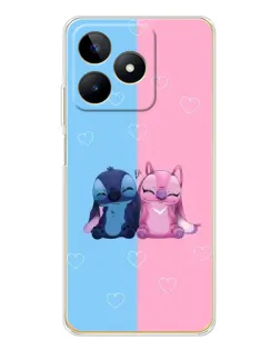 Чохол для Realme Note 60 з картинкою «Stitch та Angel Love»
