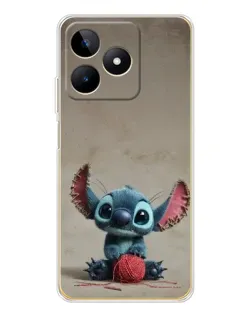 Чохол для Realme Note 60 з картинкою «Стіч на чоричневому фоні»