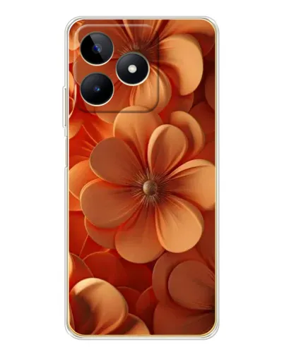 Чохол для Realme Note 60 з картинкою «Помаранчева макро квітка»
