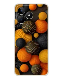 Чохол для Realme Note 60 з картинкою «Об'ємні помаранчеві сфери»
