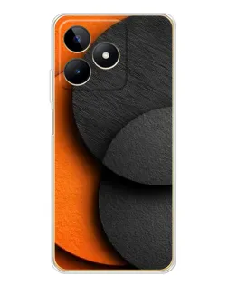 Чохол для Realme Note 60 з картинкою «Геометрія помаранчевих кіл»