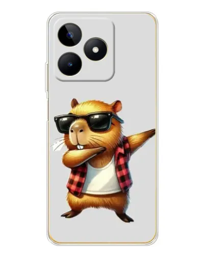 Чохол для Realme Note 60 з картинкою «Капібара репер даб»