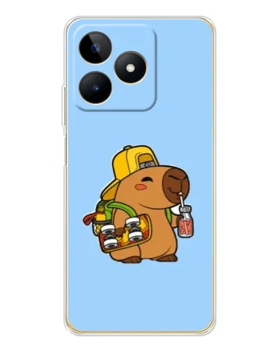Чохол для Realme Note 60 з картинкою «Капібара на скейті»
