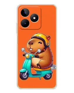 Чохол для Realme Note 60 з картинкою «Капібара на скутері»