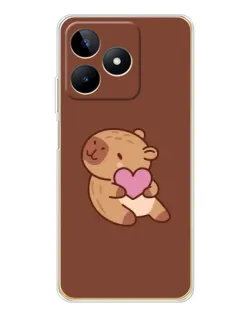 Чохол для Realme Note 60 з картинкою «Капібара з серцем»