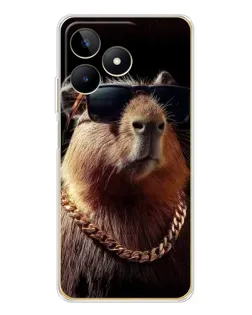 Чохол для Realme Note 60 з картинкою «Капібара золотий ланцюг»
