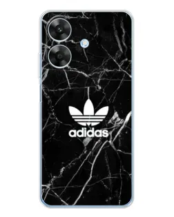 Чехол для Realme Note 60x с картинкой «Белый мрамор Adidas»