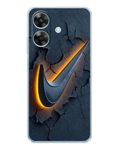 Чехол для Realme Note 60x с картинкой «Объемный логотип Найк»
