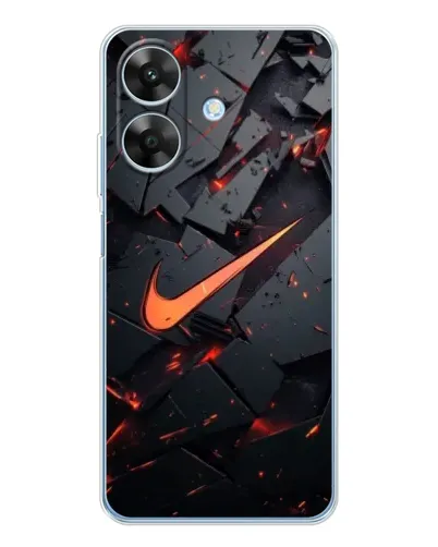 Чехол для Realme Note 60x с картинкой «Nike — эффект разломов»