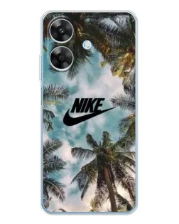 Чехол для Realme Note 60x с картинкой «Тропический принт Nike» Чехол для Realme Note 60x с картинкой «Тропический принт Nike»