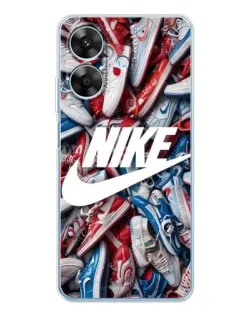 Чехол для Realme Note 60x с картинкой «Коллаж кроссовок Найк» Чехол для Realme Note 60x с картинкой «Коллаж кроссовок Найк»