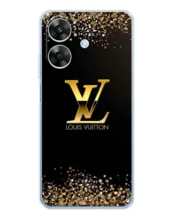 Чехол для Realme Note 60x с картинкой «LV — золотые искры»